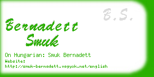 bernadett smuk business card